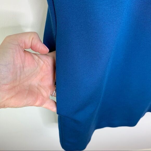 TRINA TURK Peacock Blue Shift Dress Keyhole Front - Picture 4 of 12